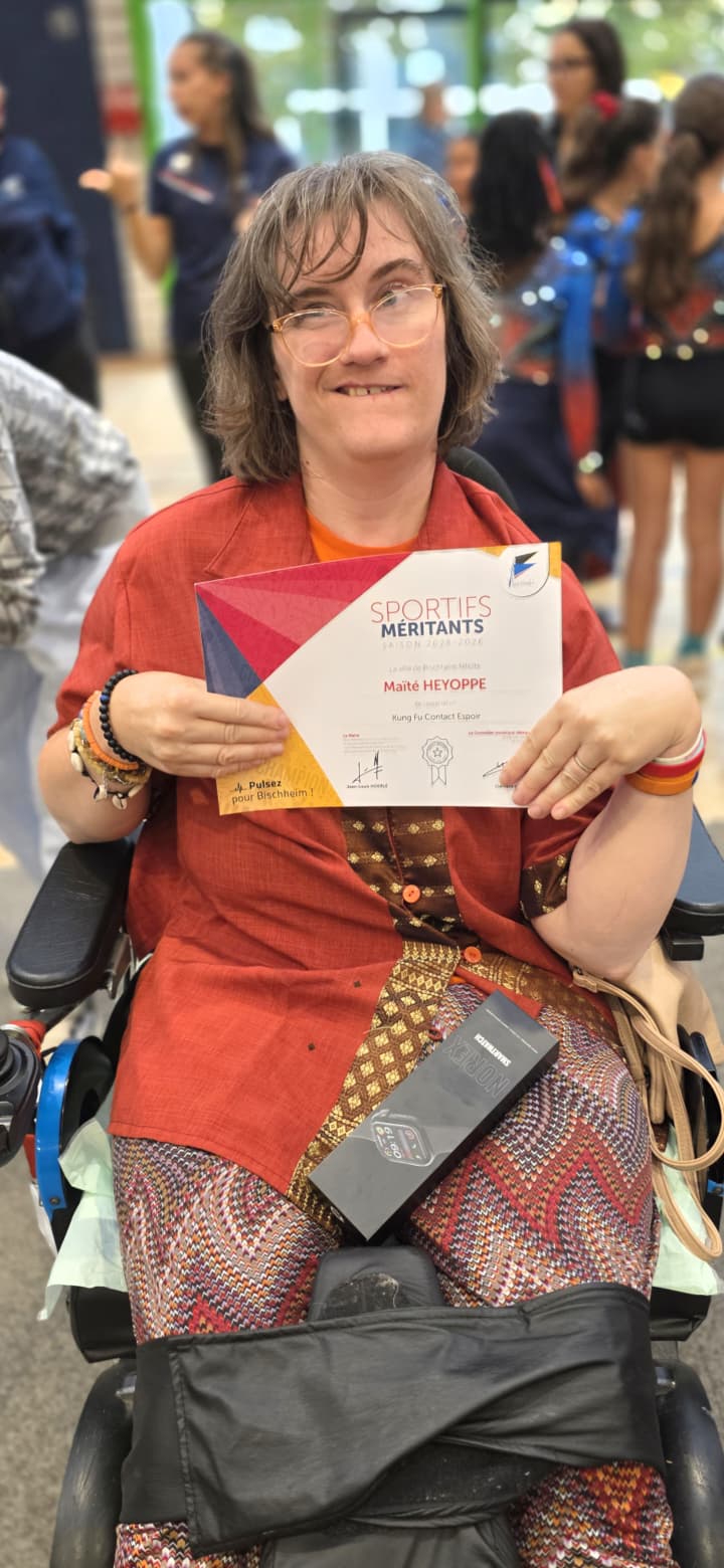 Maïté Heyoppe, récompensée lors de la cérémonie des Sportifs Méritants