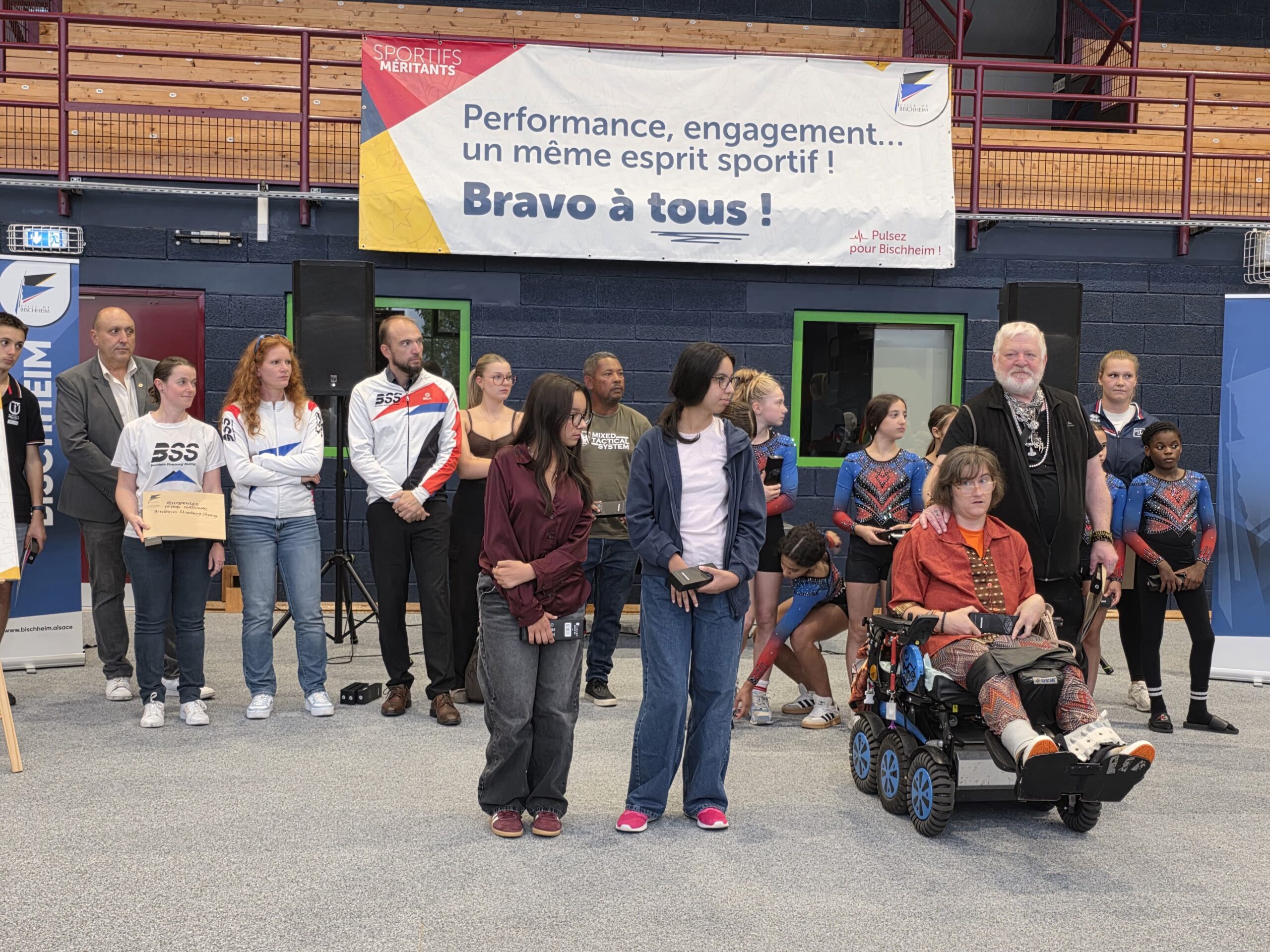 L'équipe de l'AKCE 67 lors de la cérémonie des Sportifs Méritants de Bischheim