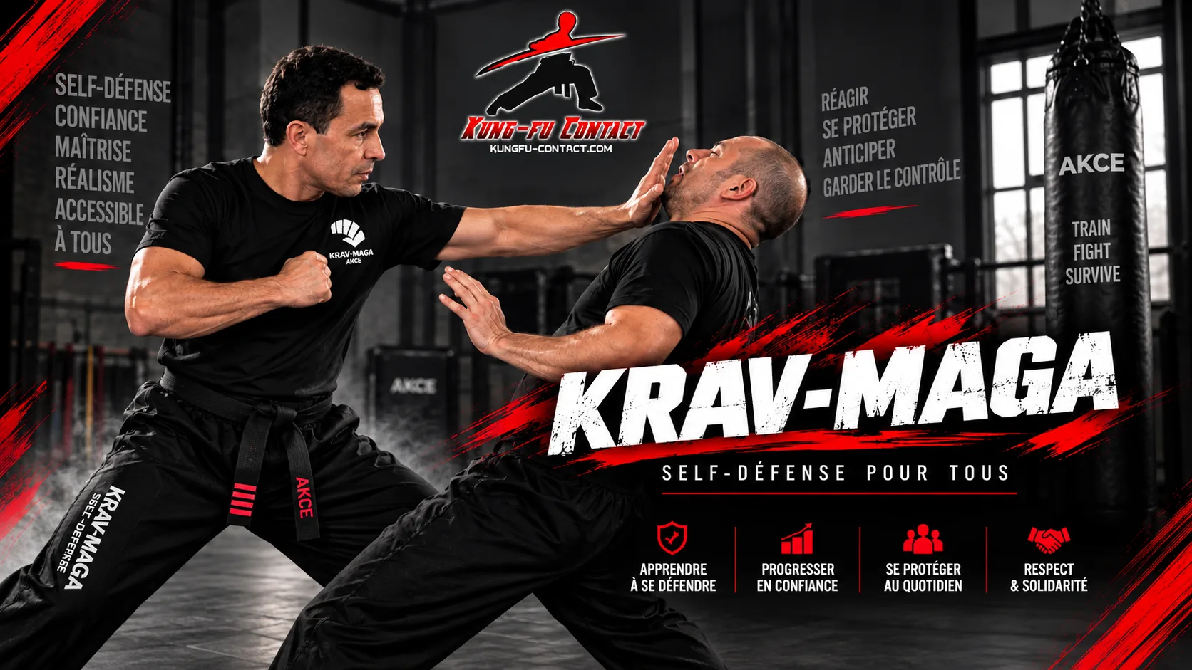 Krav Maga à l'association Kung-Fu Contact Espoir — self-défense pour tous
