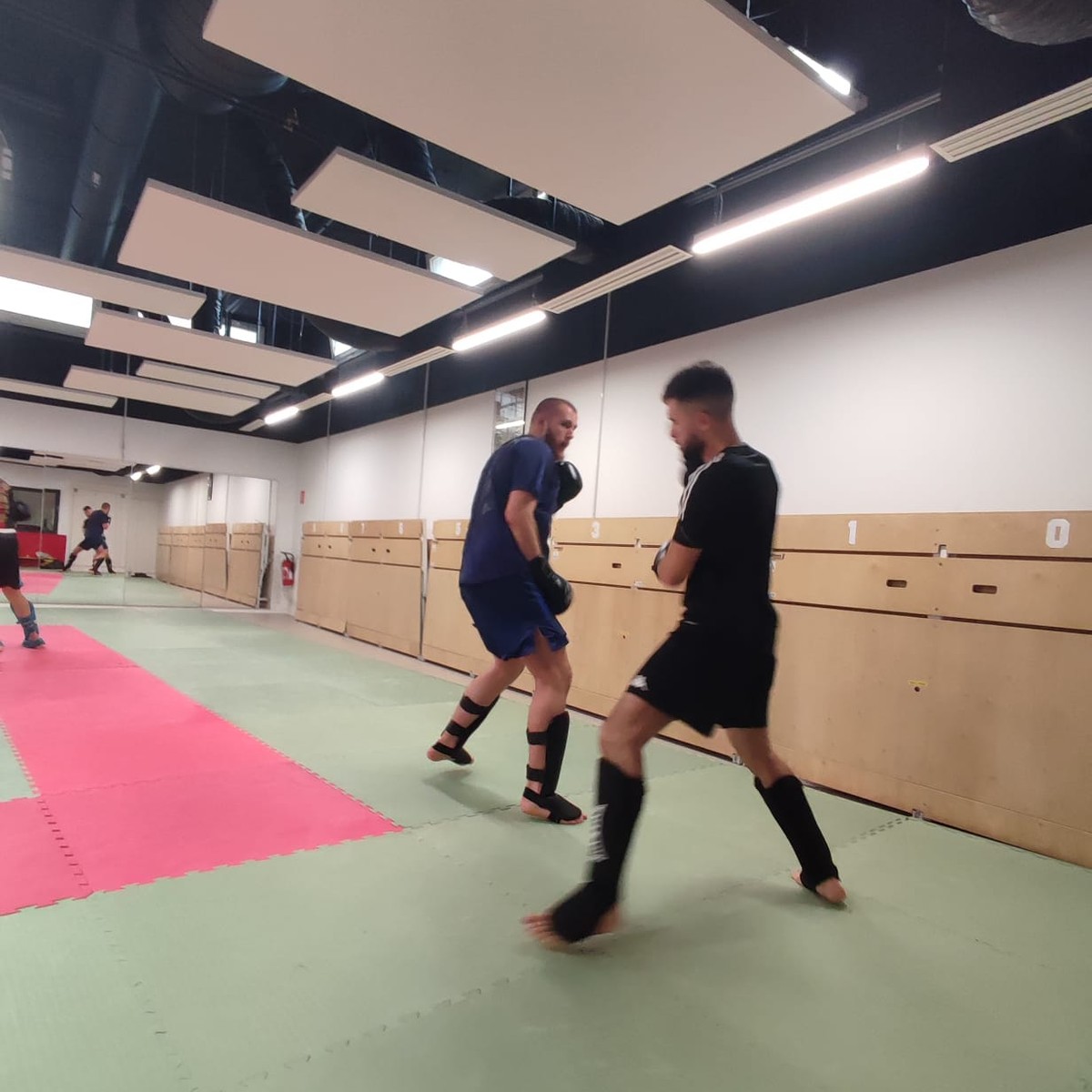 Entraînement, mise en situation avec protections